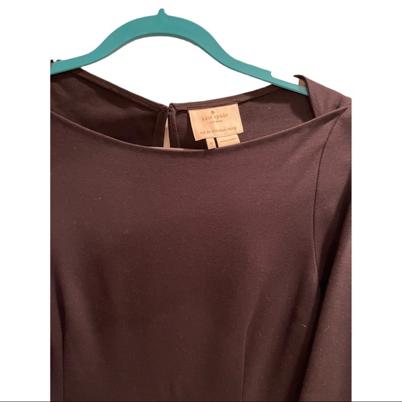 🎉HP🎉Kate Spade Black Boat Neck Classic Long Sleeve Size 8 Night OutDress - Picture 5 of 6